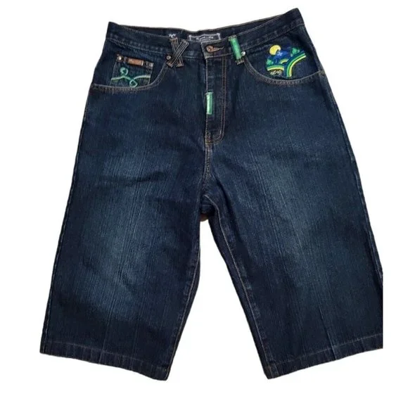 thumbnail image 2 of NWT LRG Lifted Research Group Shorts Mens 44 Denim Blue Jeans 2 of 13
